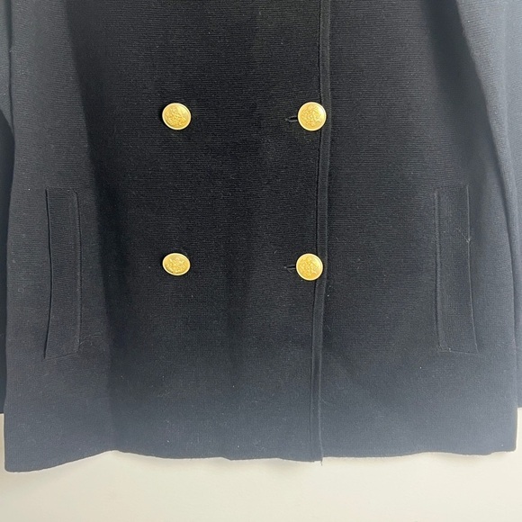 NEW J. Crew Women's Black Size XS Warwick Wool Cotton Blend Sweater Blazer Coat - Picture 8 of 15
